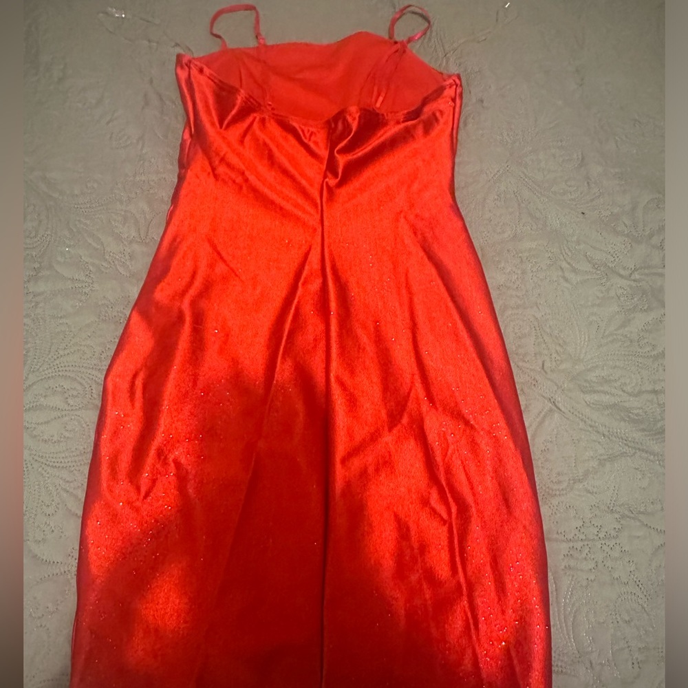 Square Neck Stretch Glitter Dress